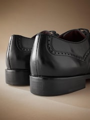 Черный - Броги из итальянской кожи с окантовкой По краю Signature - Image 5 of 6