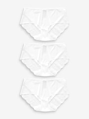 White Midi No VPL Lace Back Briefs 3 Pack - Image 1 of 5