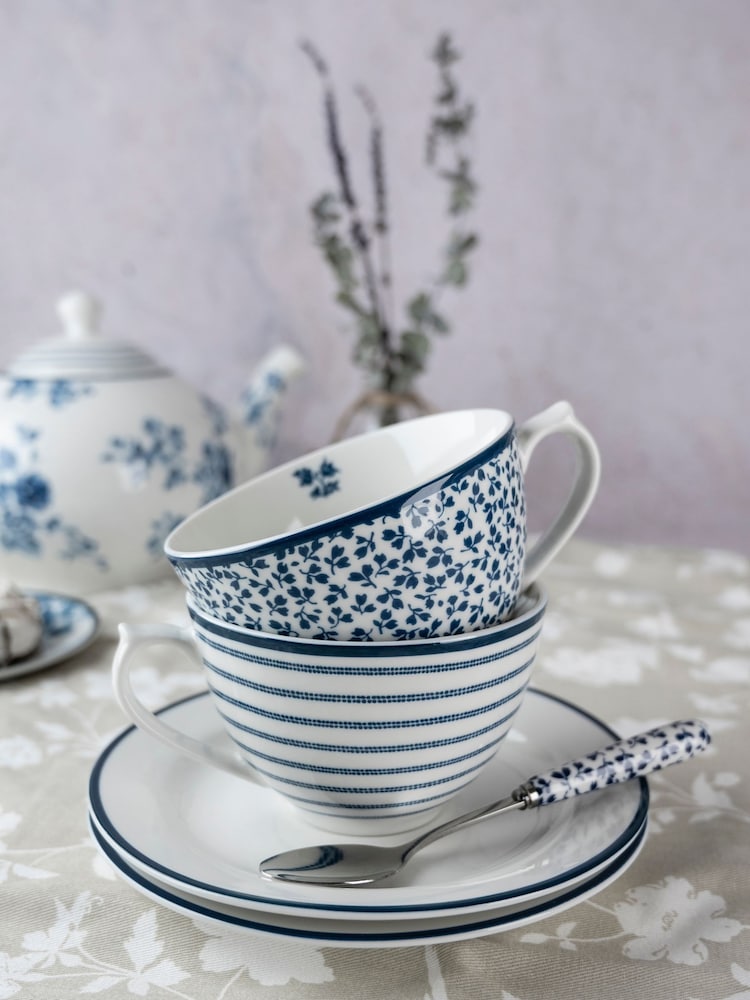 Laura Ashley Blue cup and saucer Blueprint collectables - Image 1 of 3