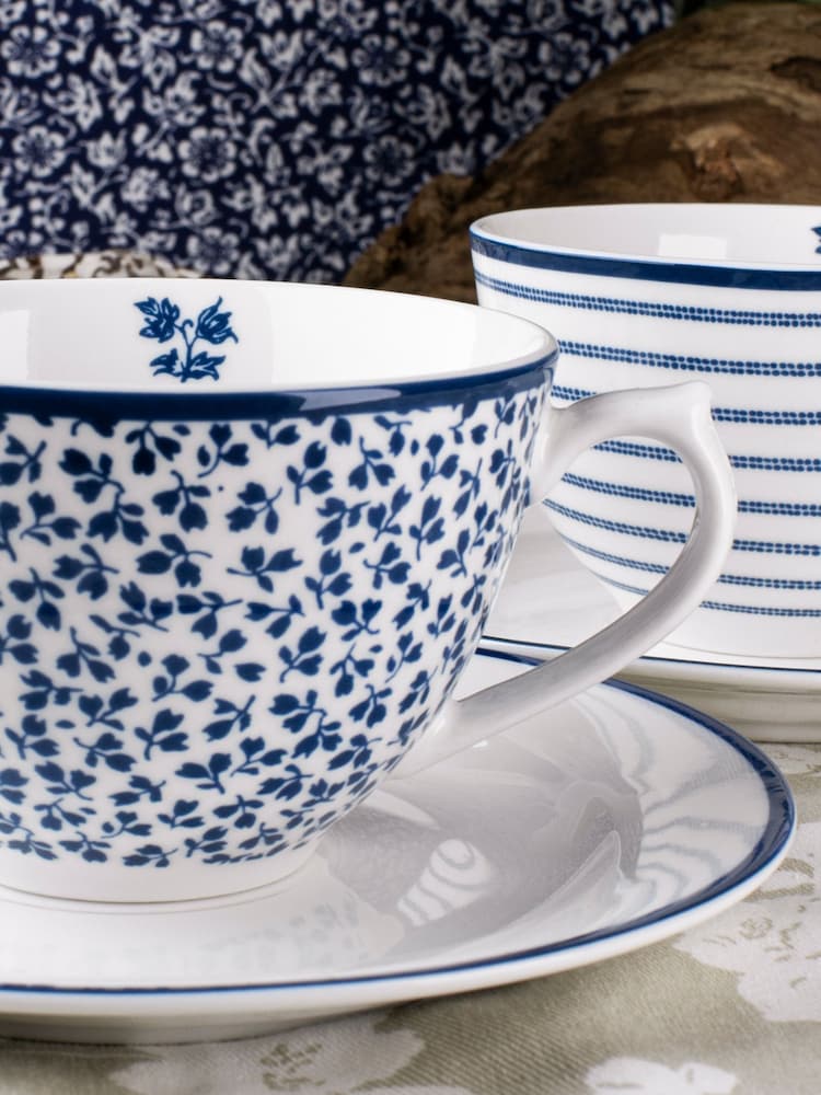 Laura Ashley Blue cup and saucer Blueprint collectables - Image 2 of 3