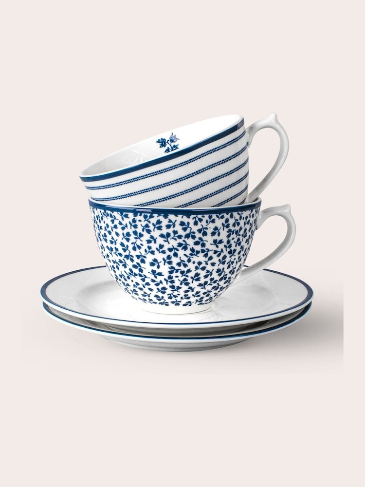 Laura Ashley Blue cup and saucer Blueprint collectables - Image 3 of 3