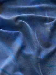 Blue Digital Abstract Print Long Sleeve Column Maxi Dress - Image 6 of 6