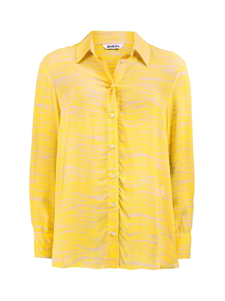 Ro&Zo Yellow Print Shirt - Image 4 of 4 Ro&Zo Yellow Print Shirt - Image 4 of 4
