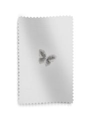 White Butterfly Embroidered Eyelet Unlined Sheer Panel Voile Curtain - Image 4 of 4