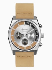 Accurist Mens Brown Origin Leather Strap Chronograph Watch - Image 1 of 6