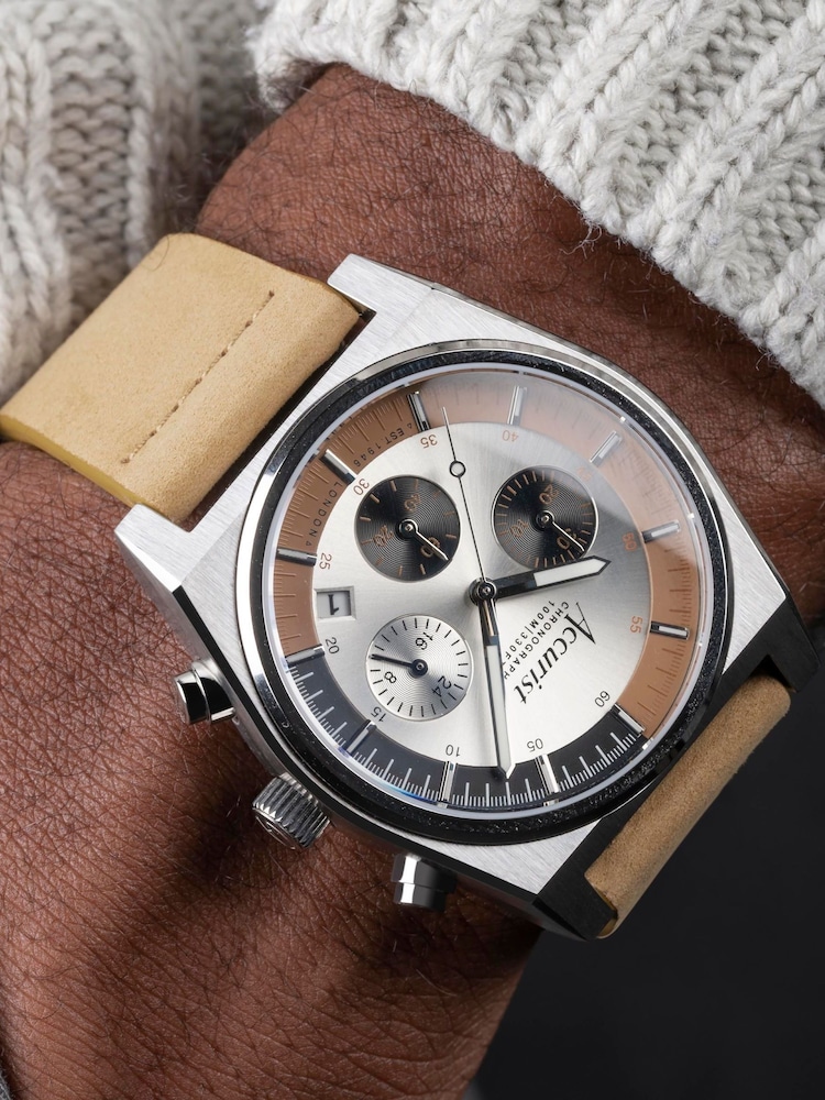Accurist Mens Brown Origin Leather Strap Chronograph Watch - Image 6 of 6