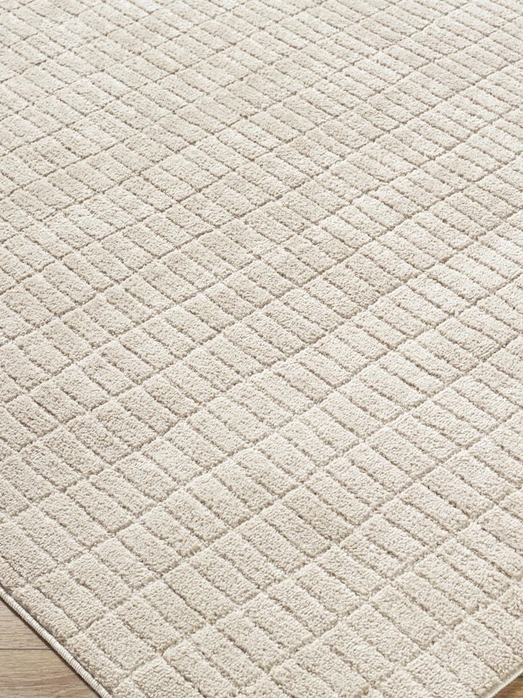LIVABLISS Beige Cascade Textured Modern High Pile Rug - Image 7 of 7