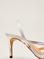 Phase Eight Silver Strappy Sling Sandals - Image 7 of 7