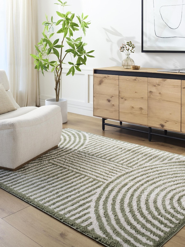 LIVABLISS Green Fossay Washable Shaggy Modern Rug - Image 1 of 6 LIVABLISS Green Fossay Washable Shaggy Modern Rug - Image 1 of 6