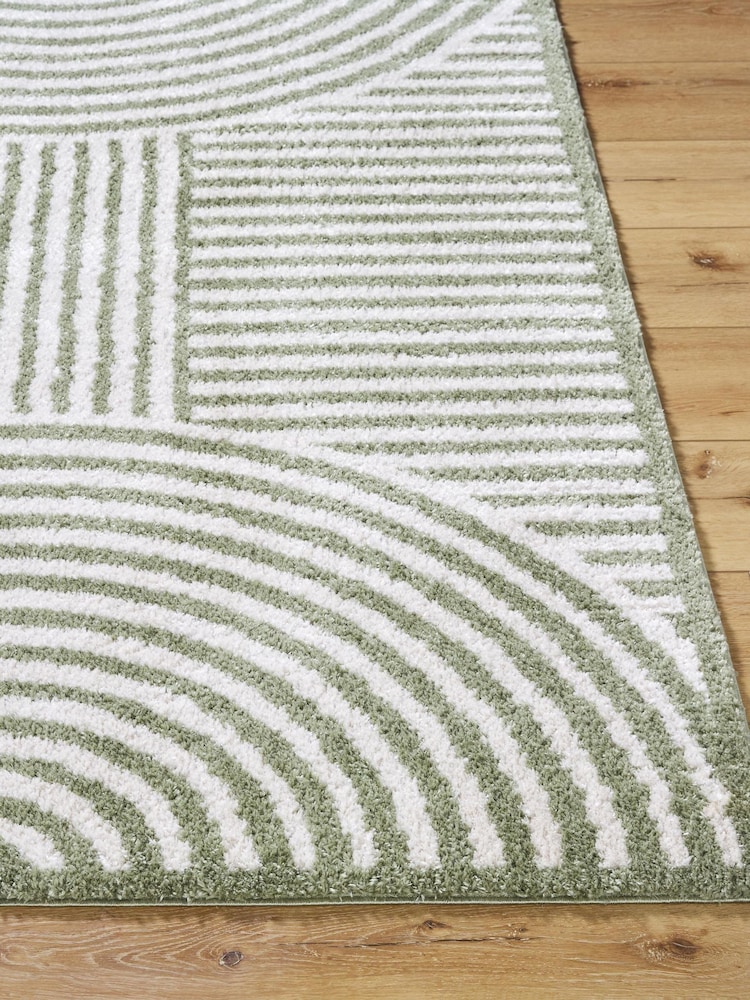 LIVABLISS Green Fossay Washable Shaggy Modern Rug - Image 2 of 6 LIVABLISS Green Fossay Washable Shaggy Modern Rug - Image 2 of 6
