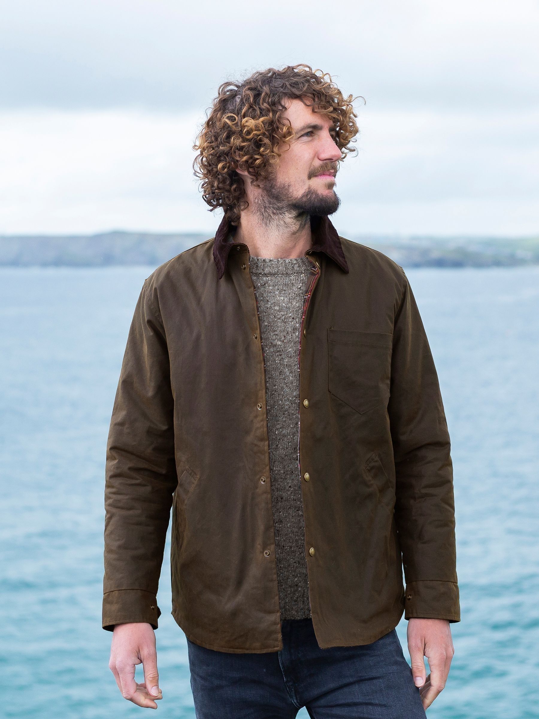 Buy Celtic & Co. Mens Waxed 100% Cotton Brown Overshirt from Next USA