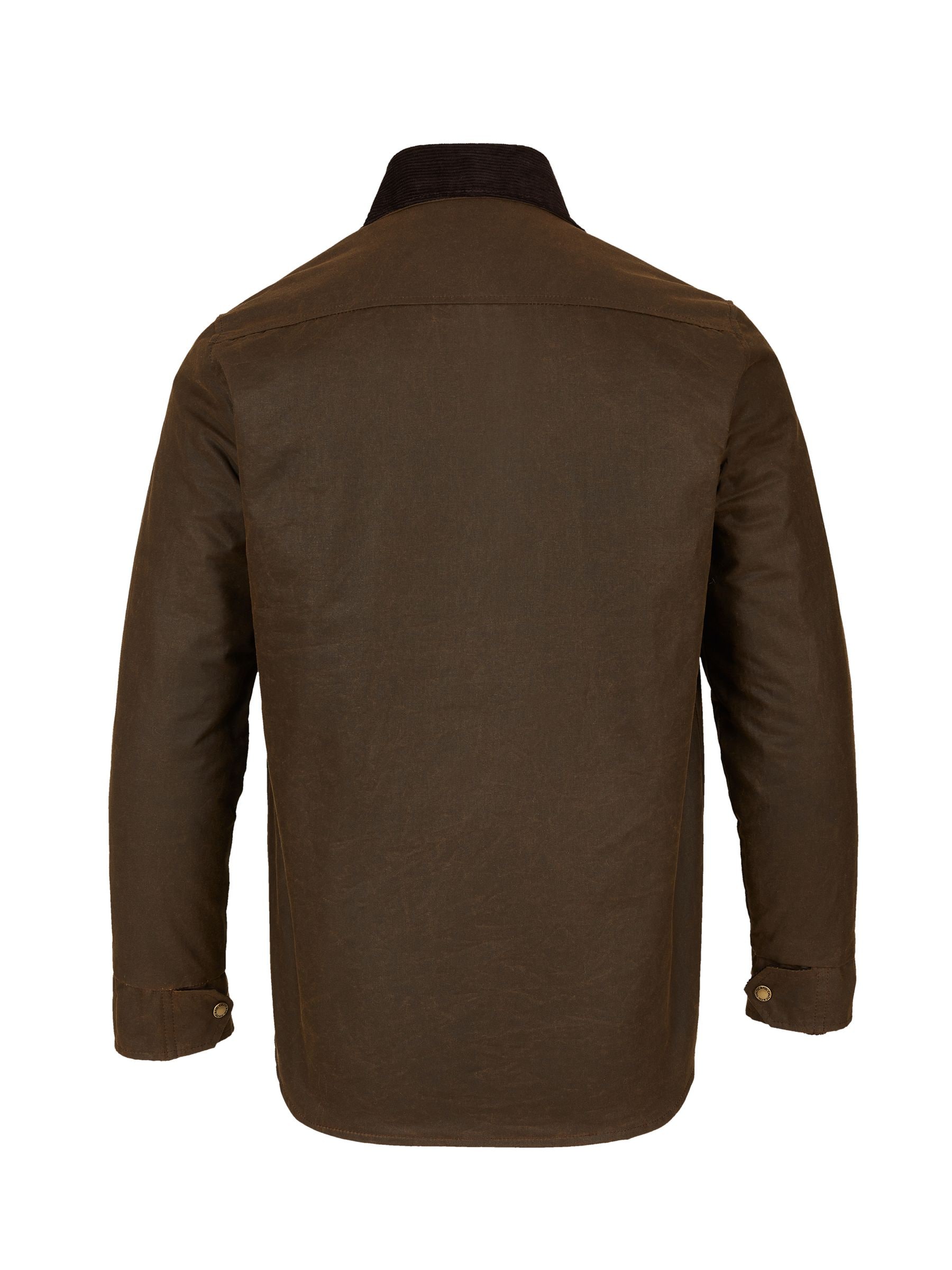Buy Celtic & Co. Mens Waxed 100% Cotton Brown Overshirt from