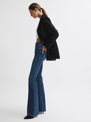 Reiss Ink Perry Contour High Rise Flared Jeans - Image 1 of 9