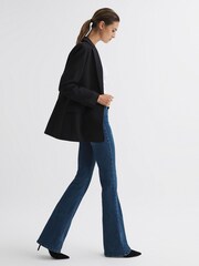 Reiss Ink Perry Contour High Rise Flared Jeans - Image 8 of 9