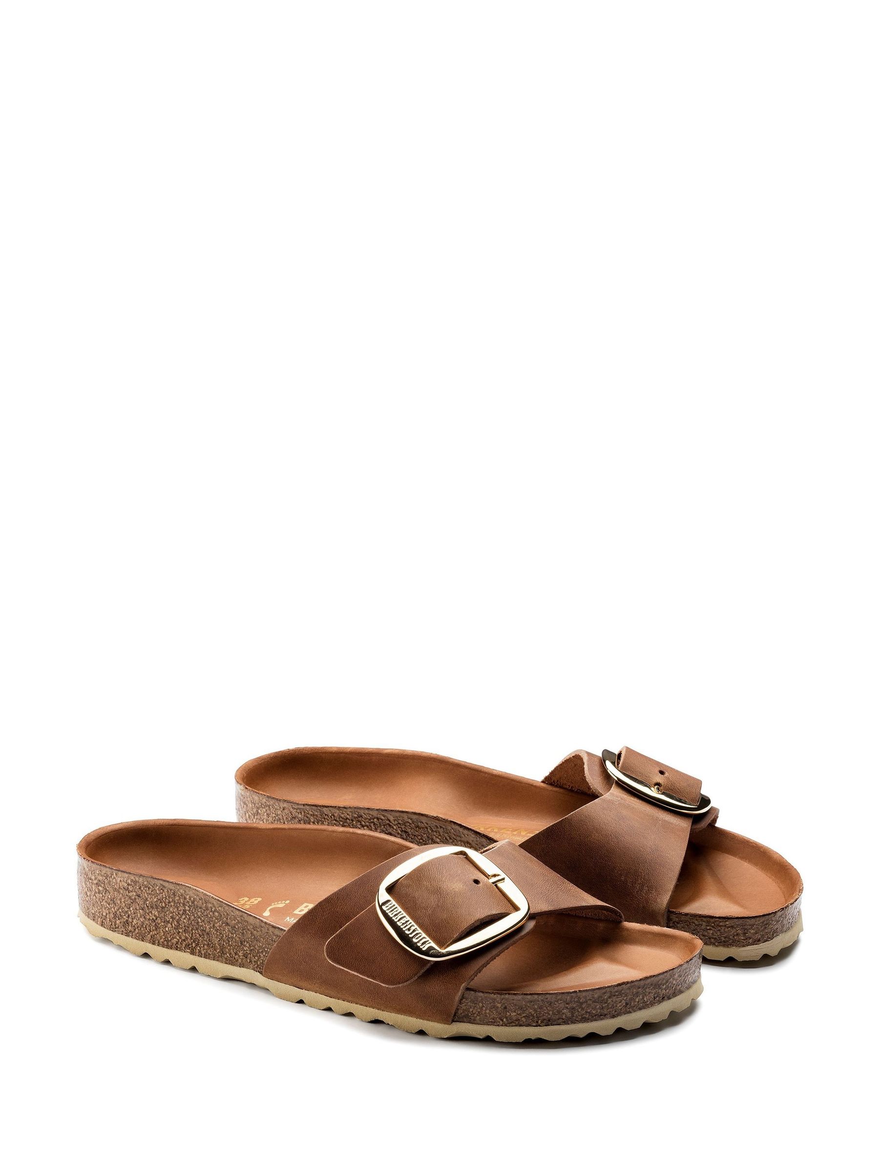 Buy Birkenstock Brown Madrid Oiled Leather Big Buckle