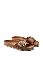 Birkenstock Brown Madrid Oiled Leather Big Buckle Sandals - Image 3 of 5
