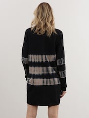 Religion Grey Tie Dye Bliss Jersey Tunic with Zip Funnel Neck - Image 2 of 7