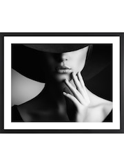 Brookpace Lascelles Black 'Mystery Lady I' Photographic Print in Glass Frame - Image 1 of 3