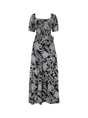 Pour Moi Black Sadie Shirred Dress - Image 4 of 5