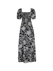 Pour Moi Black Sadie Shirred Dress - Image 5 of 5