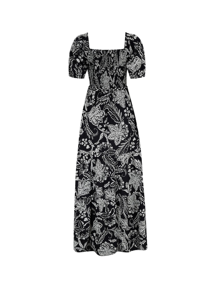 Pour Moi Black Sadie Shirred Dress - Image 5 of 5