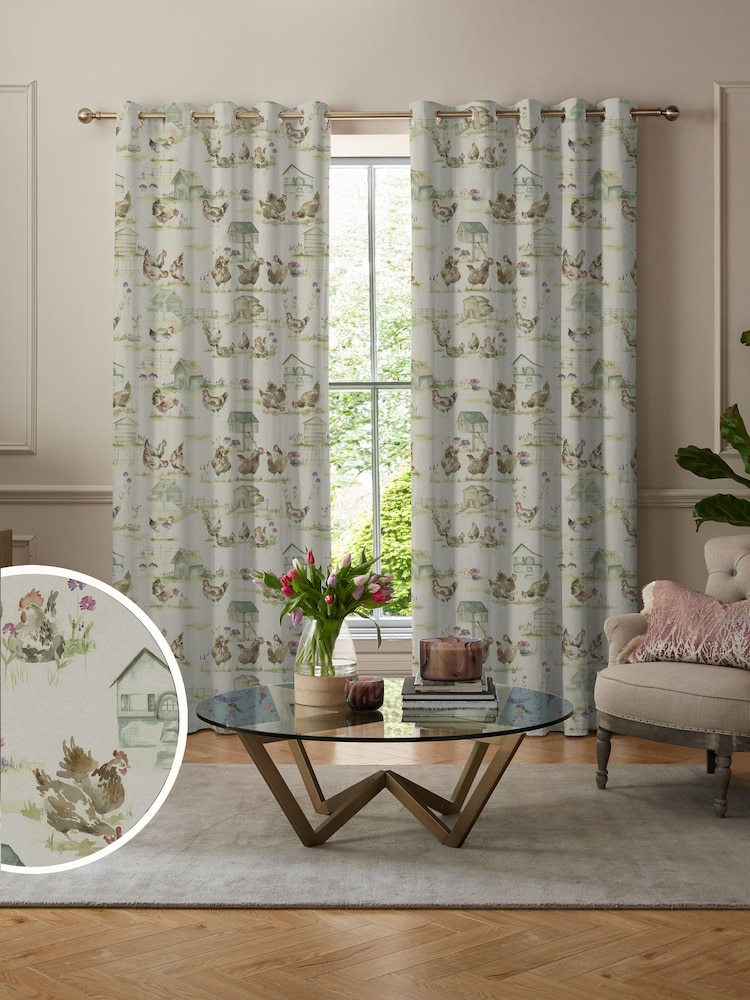 Voyage Natural Linen Henny Penny Made to Measure Curtains - Image 1 of 9