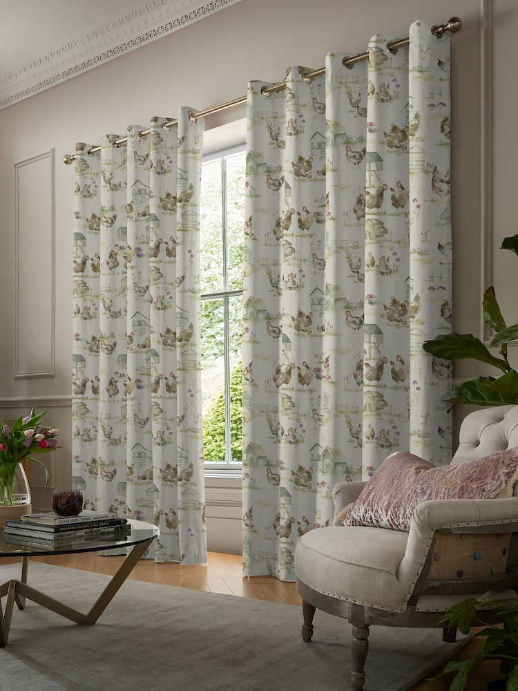 Voyage Natural Linen Henny Penny Made to Measure Curtains - Image 2 of 9