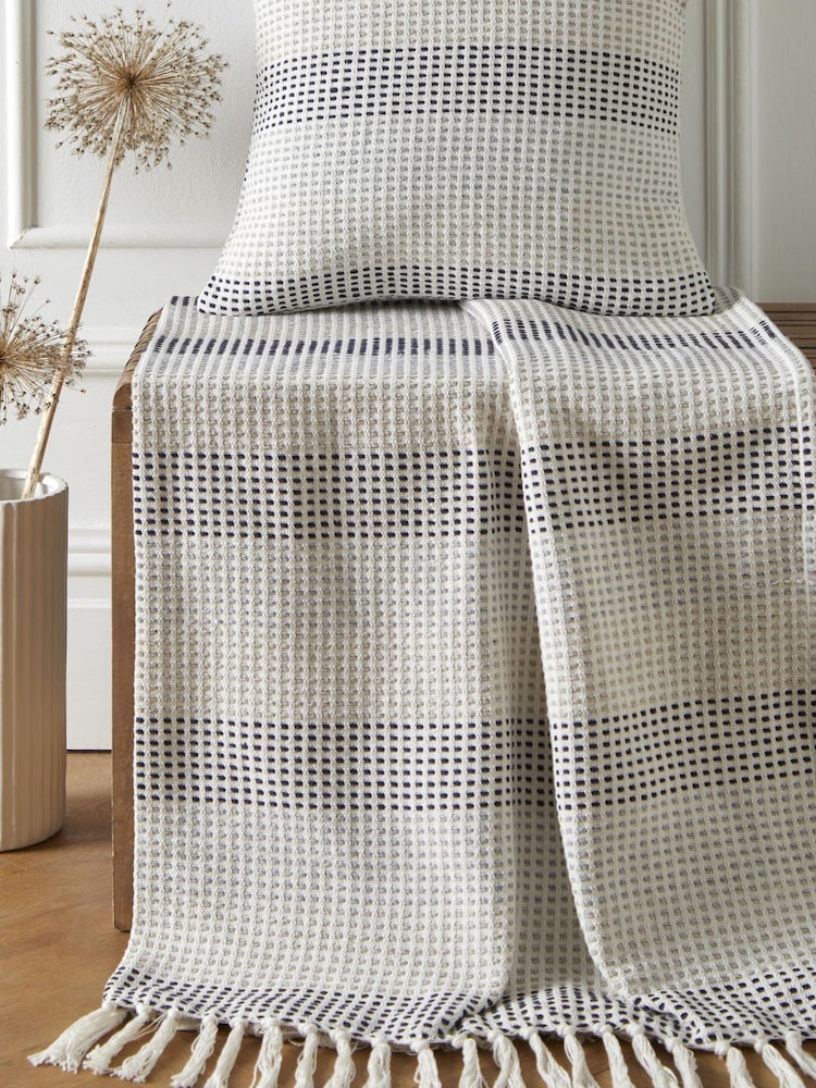 Appletree Blue Reva 100% Cotton Bedspread - Image 1 of 3