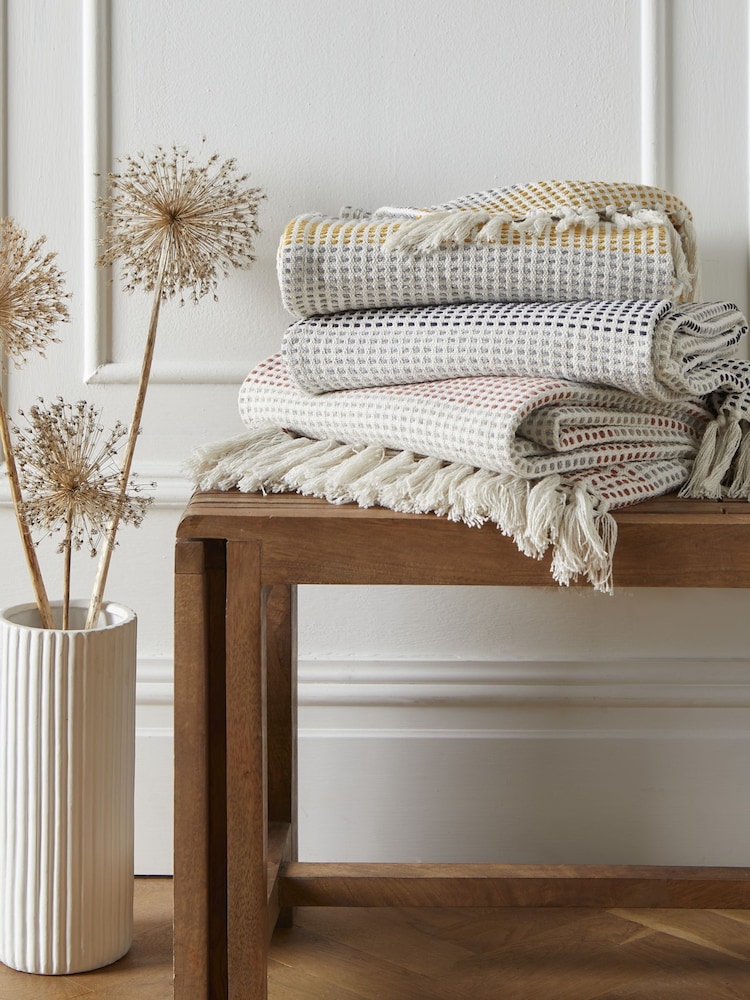 Appletree Blue Reva 100% Cotton Bedspread - Image 2 of 3