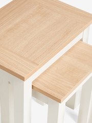 Cream Malvern Oak Effect Nest of Tables - Image 6 of 7