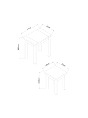 Cream Malvern Oak Effect Nest of Tables - Image 7 of 7