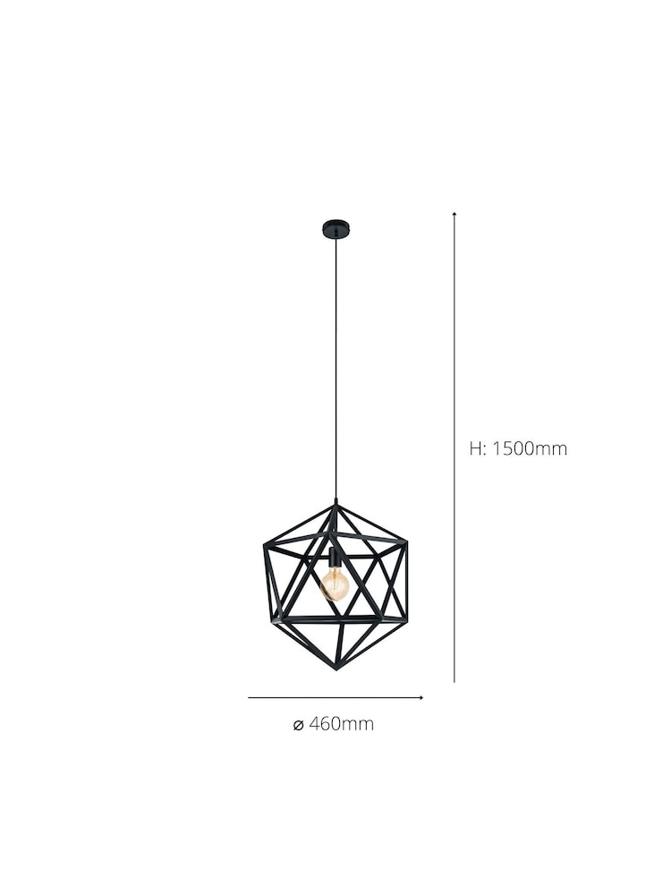 Eglo Black Embleton 1 Light Star Ceiling Light Pendant - Image 3 of 3