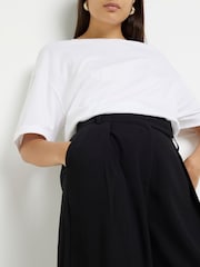 River Island Black Triple Pleat Wide Leg Trousers - Image 3 of 4