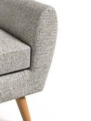Chunky Chenille Light Grey Oak Effect Leg Wilson Compact 2 Seater Sofa in a Box - Image 5 of 8