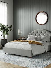 Dorel Home Grey Europe Aspen Velvet Upholstered Bed - Image 1 of 3