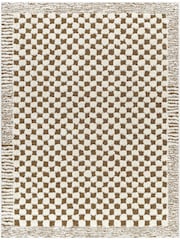 LIVABLISS Brown Freud Modern High Pile Checkered Rug - Image 6 of 8