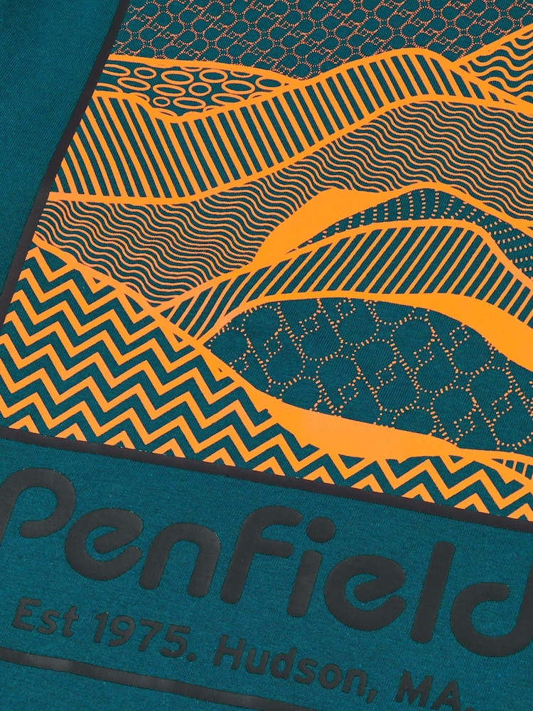 Penfield Blue Sketch Mountain Back Graphic Long-Sleeved T-Shirt - Image 7 of 7 Penfield Blue Sketch Mountain Back Graphic Long-Sleeved T-Shirt - Image 7 of 7