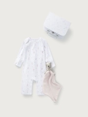 The White Company Organic Cotton Ballerina White Suitcase Gift Set - Image 1 of 2