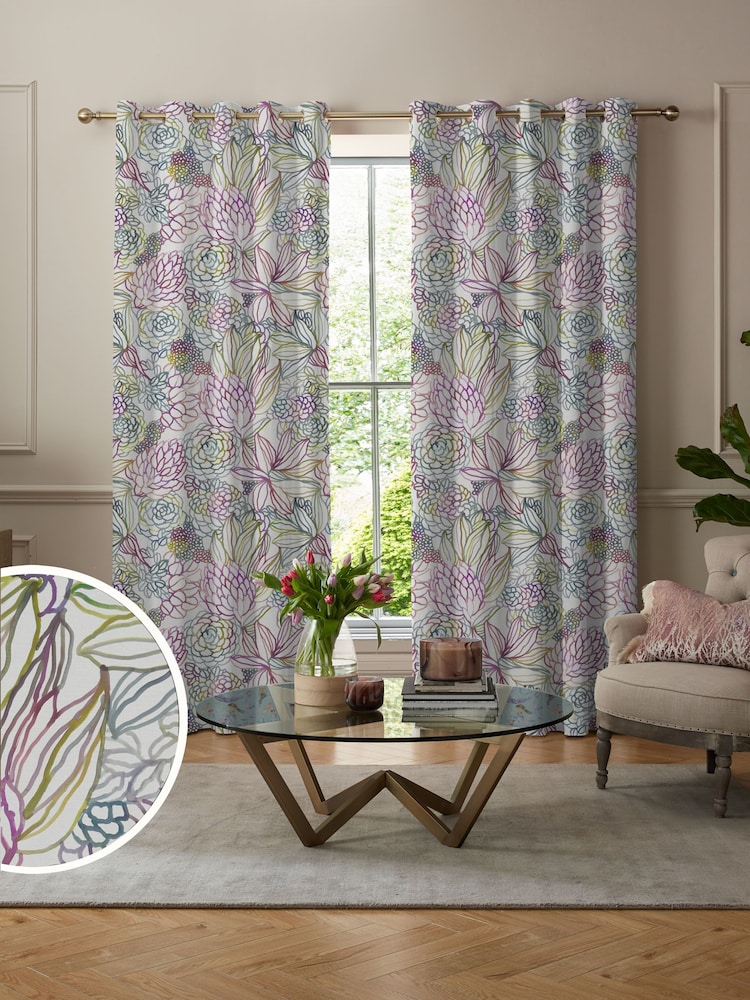 Voyage Sorbet Purple Althorp Made to Measure Curtains - Image 1 of 9