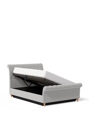 Laura Ashley Baron Chenille Silver Gloucester Upholstered Ottoman Storage Bed Bed - Image 6 of 7