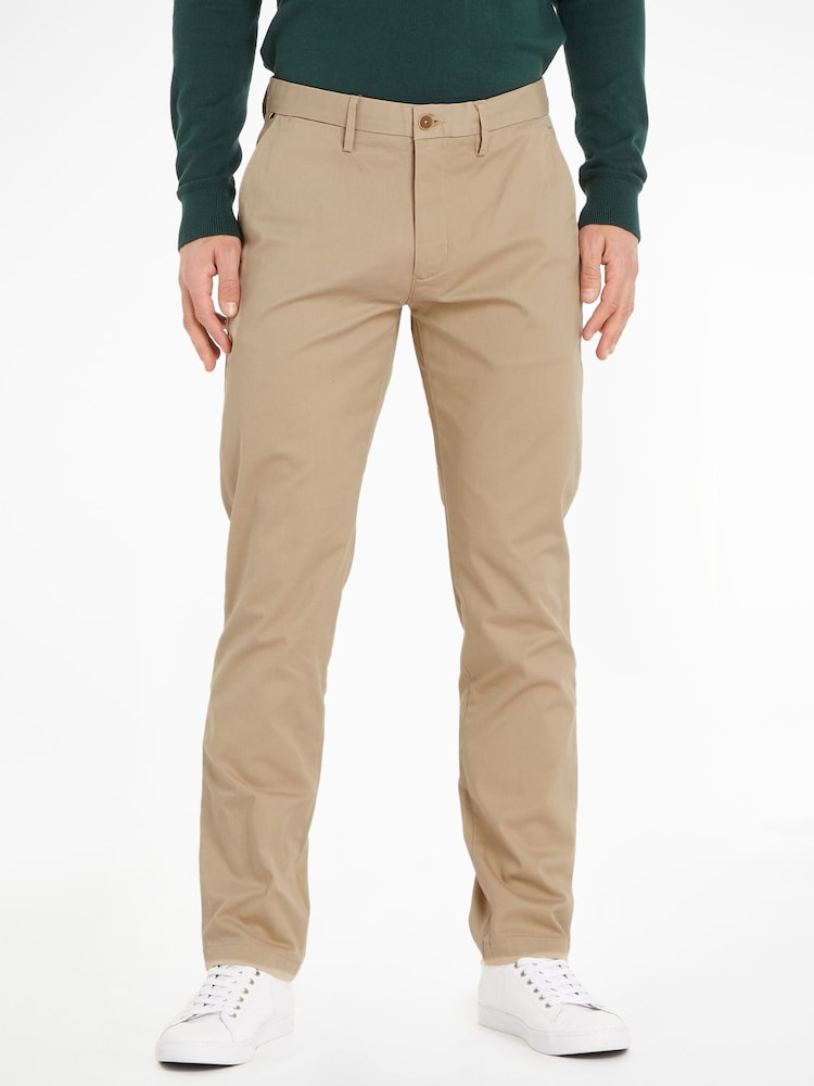Tommy Hilfiger Light Brown Slim Bleecker Flex Chinos - Image 1 of 6