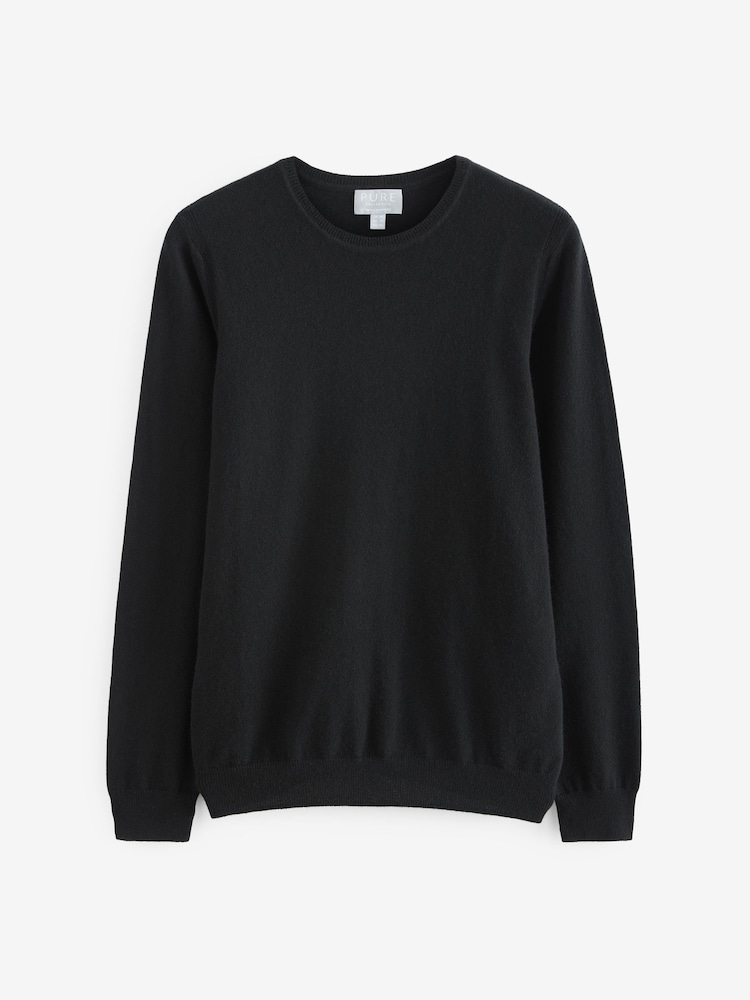 Schwarz - Pure Collection Cashmere Crew Sweater - Bild 4 von 4