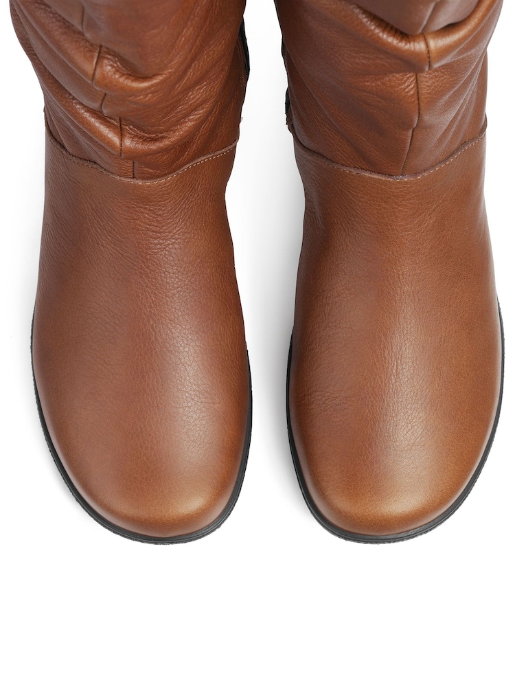 Hotter Tan Brown Wide Fit Derrymore II Zip-Fastening Boots - Image 3 of 4