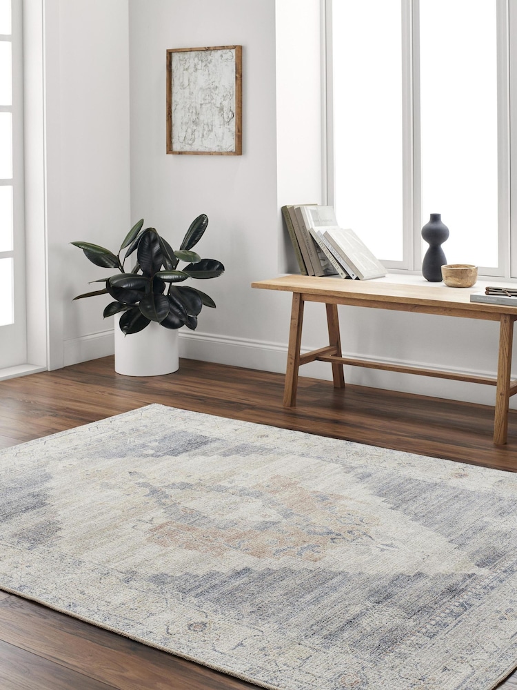 LIVABLISS Blue Luca Becki Owens Vintage Traditional Boho Rug - Image 1 of 6 LIVABLISS Blue Luca Becki Owens Vintage Traditional Boho Rug - Image 1 of 6