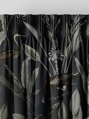Graham & Brown Midnight Black Glasshouse Made to Measure 100% Cotton Curtains - Image 2 of 8
