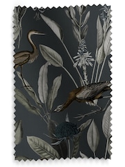 Graham & Brown Midnight Black Glasshouse Made to Measure 100% Cotton Curtains - Image 8 of 8