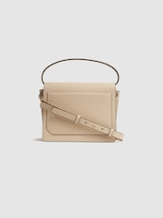Reiss Buttermilk Daphne Leather Concertina Cross-body Bag - Image 3 of 4