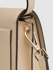 Reiss Buttermilk Daphne Leather Concertina Cross-body Bag - Image 4 of 4