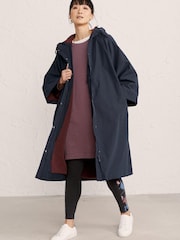 Seasalt Cornwall Navy Blue Waterproof Exploring Coat - Image 1 of 4