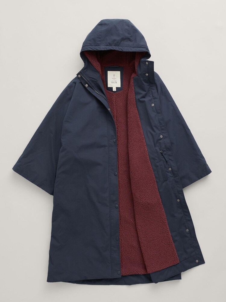 Seasalt Cornwall Navy Blue Waterproof Exploring Coat - Image 3 of 4